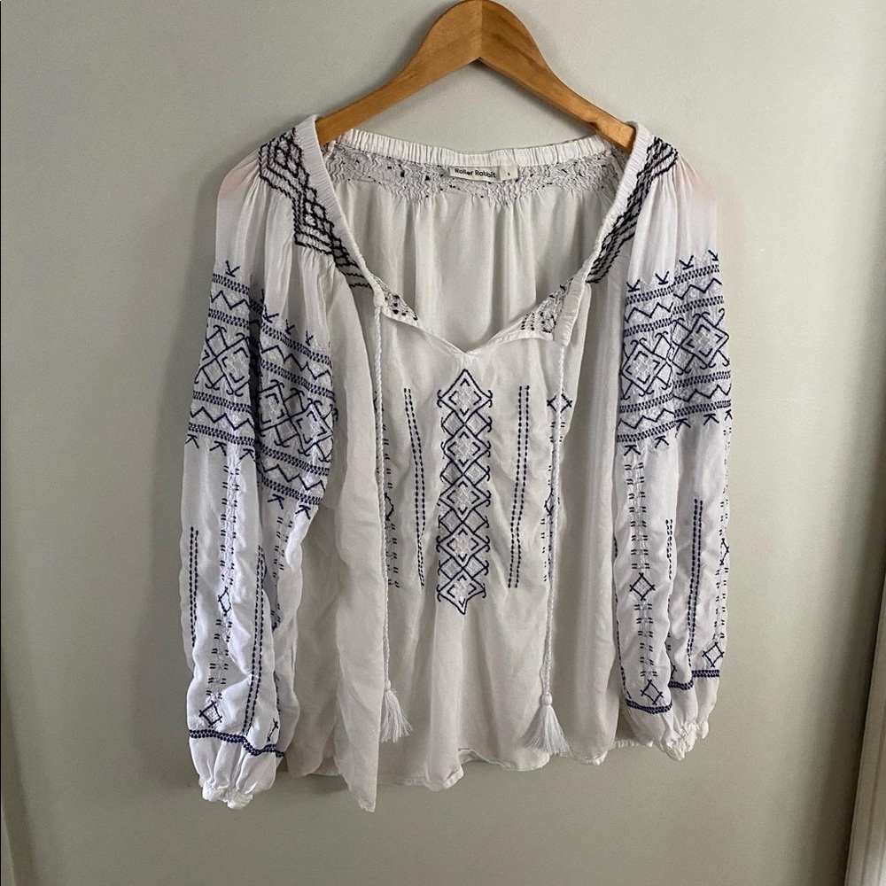 Roller rabbit small embroidered top